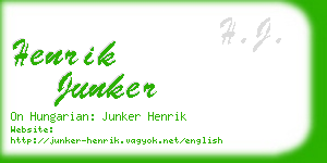henrik junker business card